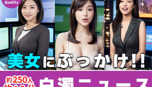 【2025-08-27発売】【約40分】『白濁ニュース』 清楚な笑顔に、白濁の雨。-AIで描く究極の美女達-【d_654347】【AIで絶世の美女を作る】