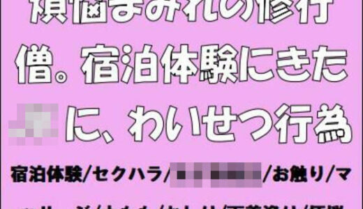 【2025-08-30発売】煩悩まみれの修行僧。宿泊体験にきたJKに、わいせつ行為【d_658117】【CMNFリアリズム】