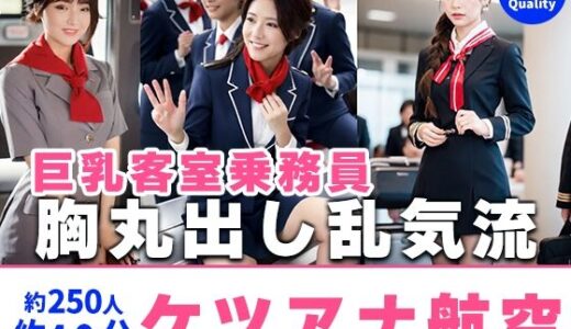【2025-09-23発売】【約40分】『ケツアナ航空』客室乗務員、胸丸出し乱気流。-AIで描く究極の美女達-【d_666638】【AIで絶世の美女を作る】