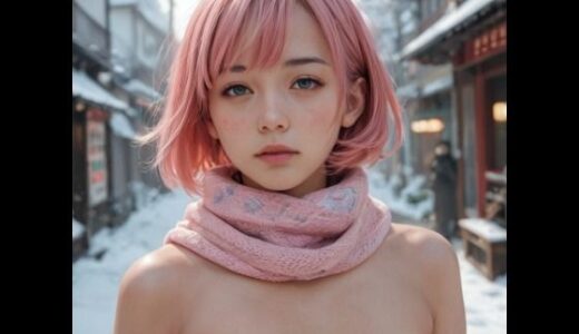 【2025-10-03発売】ピンクのショートヘアーのマフラー美女（セリフなし  AI画像集）【d_673945】【パイアールフロンティア】