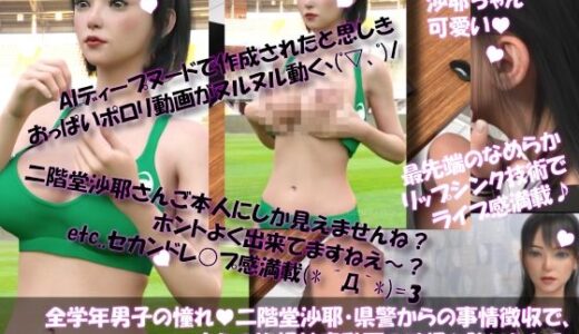 【2025-10-08発売】【△100●100】学業成績学年一位の二階堂沙耶・県警からの事情聴取で、自らの盗撮被害動画の確認を強いられる:DeepNude_001『沙耶のAIディープフェイク・勝手に陸上女子コスを着せられアイコラされておっぱいポロリ動画を生成される』【d_678360】【Libido-Labo】