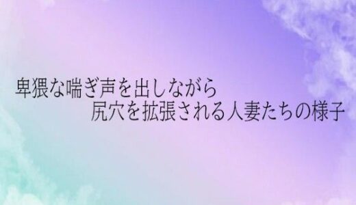 【2025-10-15発売】卑猥な喘ぎ声を出しながら尻穴を拡張される人妻たちの様子【d_683725】【素人ボイス】