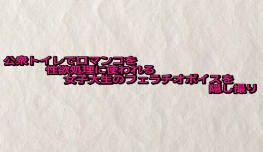 【2025-10-15発売】公衆トイレで口マンコを性欲処理に使われる女子大生のフェラチオボイスを隠し撮り【d_683758】【快楽クラブ】