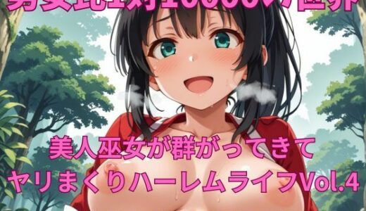【2025-10-23発売】男女比1対10000の世界 美人巫女とセックスし放題でちんぽが乾く暇もないヤリ放題ハーレムライフ！！vol.4【d_686835】【TailorFetiAI-Pix】