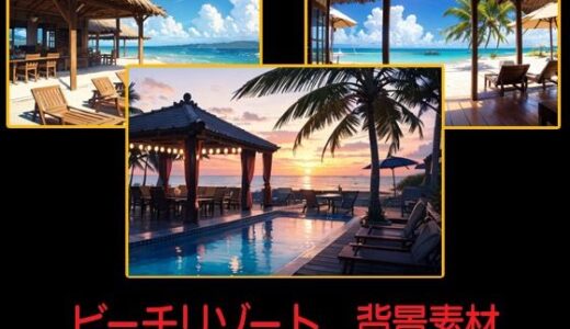 【2025-06-21発売】ビーチリゾート  背景素材【d_608747】【豊川内角】
