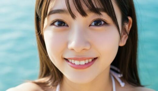 【2025-07-02発売】【AI水着美女】白ビキニ彼女と海セルフィーデート 50枚【d_615351】【nui】