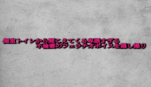 【2025-06-27発売】個室トイレから聞こえてくる卑猥すぎる不倫妻のフェラチオボイスを隠し撮り【d_620240】【ガールズコレクション】