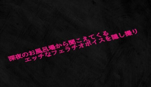 【2025-07-02発売】深夜のお風呂場から聞こえてくるエッチなフェラチオボイスを隠し撮り【d_623890】【Studio voice】