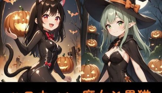【2025-11-07発売】ハロウィン 魔女と黒猫【d_691833】【なきんの小部屋】