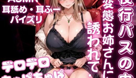 【2025-11-22発売】夜行バスの中、変態お姉さんに誘われて...耳舐めゾクゾクASMR あまあまデロデロ激H【d_704561】【goma】