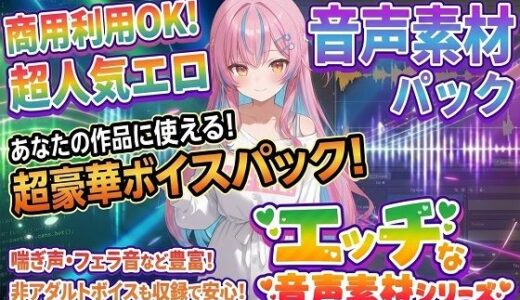 【2025-12-18発売】商用利用が出来るエロ音声素材！feat.ギャル風女子【d_713329】【エロ素材屋さん】