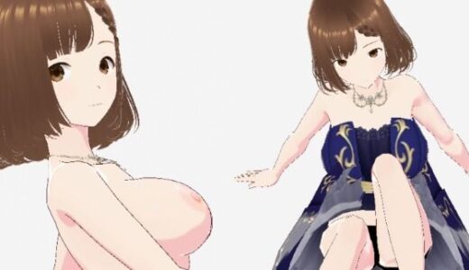 【2026-01-04発売】青いドレスを着た巨乳のお姉さん（セリフなし  3DCGモデル  イラスト集）【d_714906】【ファンタスセレブリティ】
