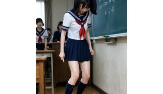 【2026-01-04発売】黒板の前でおもらし（セーラー服）【d_715909】【スクールおもらし】