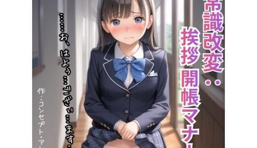 【2026-01-28発売】【女子〇生絵師@処女作】『常識改変:挨拶開帳マナー』――恥ずかしさをこらえて描いた77枚の記録【d_726278】【コンセプト・アトリエ】