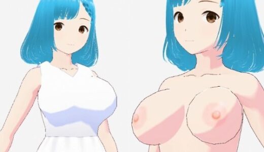 【2026-02-08発売】白いワンピースにシアン色の髪の巨乳お姉さん（セリフなし  3DCGモデル  イラスト集）【d_732222】【アンリアルパイヤン】