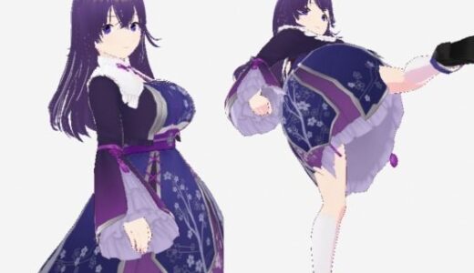【2026-02-10発売】和柄の洋風ドレスの巨乳美女（セリフなし  3DCGモデル  イラスト集）【d_732578】【パイアールフロンティア】